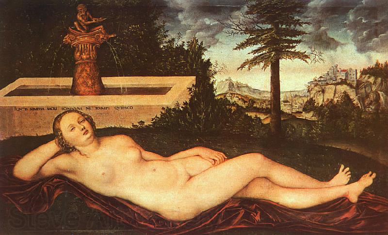Lucas  Cranach Nymph of Spring Spain oil painting art